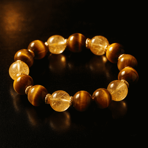 金運パワーストーンのタグページ用アイキャッチ画像｜金色の天然石ブレスレット